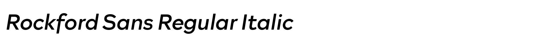 Rockford Sans Regular Italic image